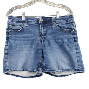 Seven 7 Women's Jean Shorts Blue Size 10 Cotton Blend 5 Pocket